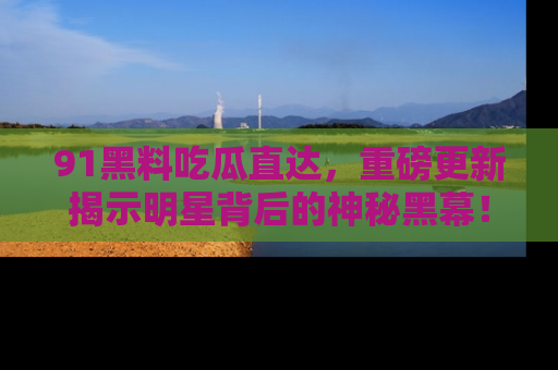 91黑料吃瓜直达,重磅更新揭示明星背后的神秘黑幕!