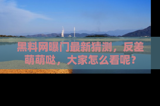 黑料网曝门最新猜测，反差萌萌哒，大家怎么看呢？
