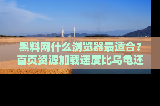 黑料网什么浏览器最适合？首页资源加载速度比乌龟还慢的体验真心吐槽！