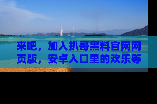来吧，加入扒哥黑料官网网页版，安卓入口里的欢乐等着你！