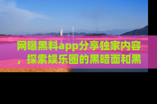 网曝黑料app分享独家内容，探索娱乐圈的黑暗面和黑料