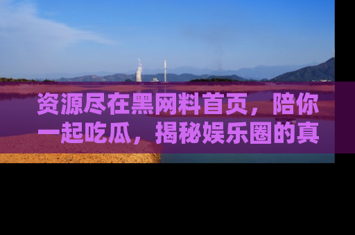 资源尽在黑网料首页，陪你一起吃瓜，揭秘娱乐圈的真实内幕