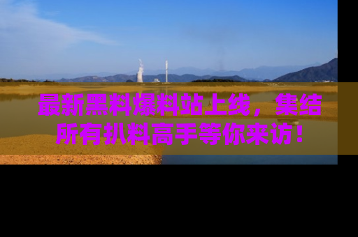 最新黑料爆料站上线，集结所有扒料高手等你来访！